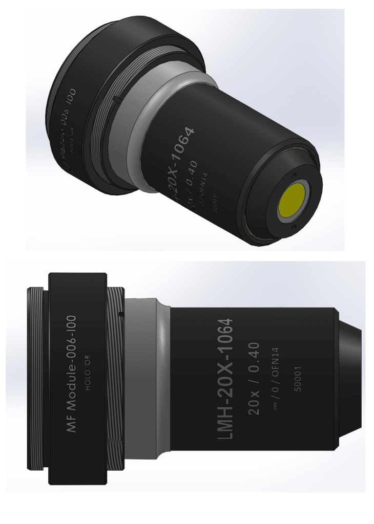 MF module isometric+side view